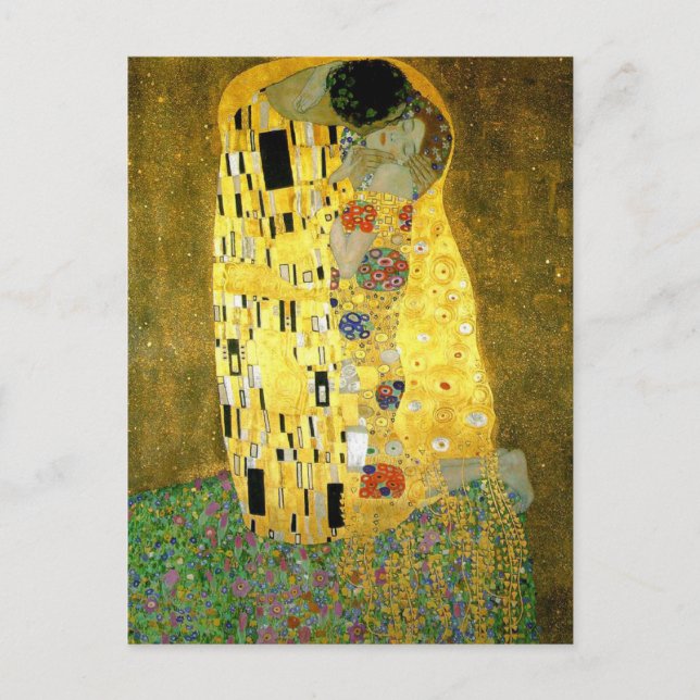 Carte Postale Le Kiss ~ Gustav Klimt (Devant)