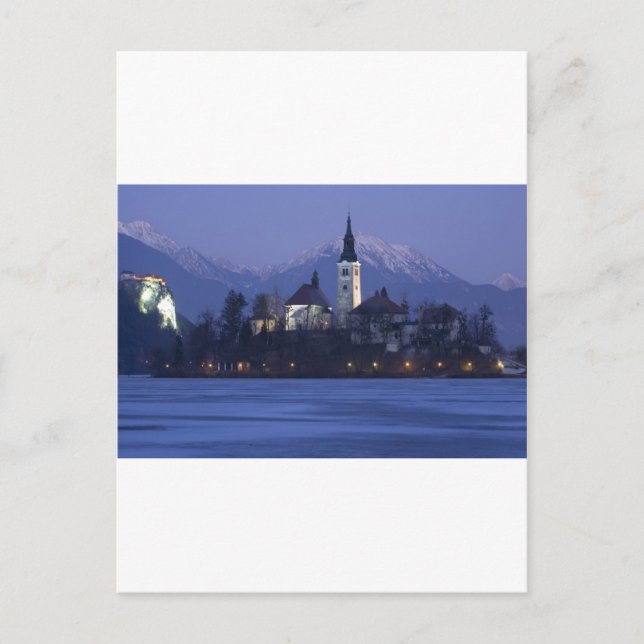 Carte Postale Le lac Bled à Dusk (Devant)