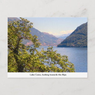 Carte Postale Le lac de Côme, face aux Alpes