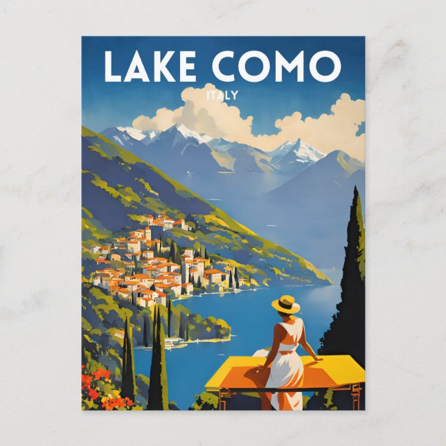 Carte Postale Le lac de Côme Italie (Devant)