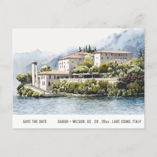 Carte Postale Le Lac De Côme Nord De L'Italie Aquarelle Enregist