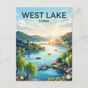 Carte Postale Le lac de l'Ouest de Chine