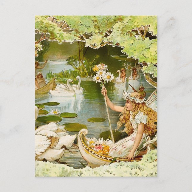 Carte Postale « Le lac des fées » par E S Hardy (Devant)