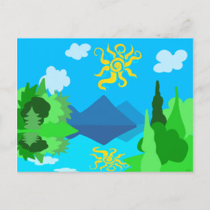 Carte Postale Le lac d'été