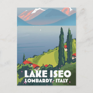 Carte Postale Le lac d'Iseo, Lombardie