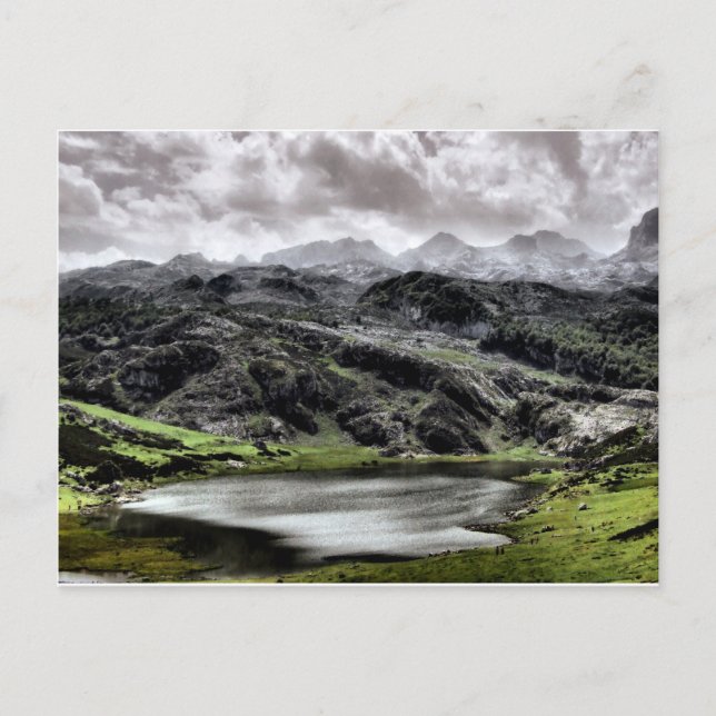 Carte Postale Le lac Ercina dans les Asturies, Espagne (Devant)