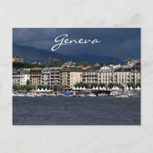 Carte Postale le lac geneva