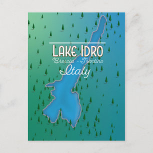 Carte Postale Le lac Idro Italie affiche voyage