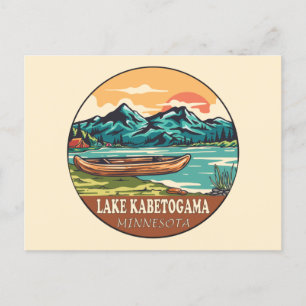 Carte Postale Le lac Kabetogama Minnesota Emblem de la pêche nau