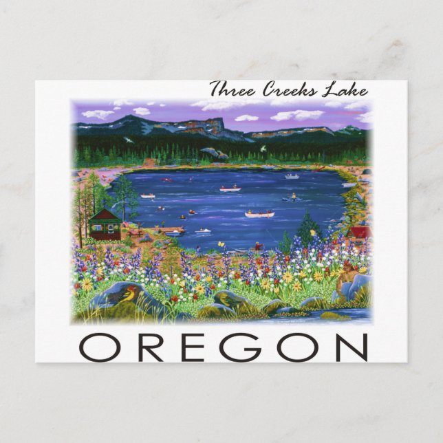 Carte Postale Le lac Three Creeks (Devant)
