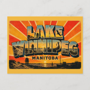 Carte Postale Le lac Winnipeg, mer intérieure du Manitoba