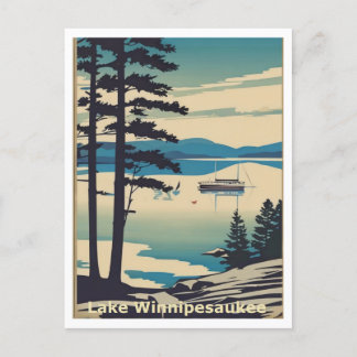 Carte Postale Le lac Winnipesaukee NH Quiet Lake Scene Graphisme