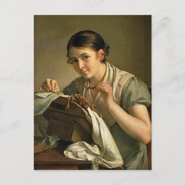 Carte Postale Le Lacemaker, 1823 (Devant)