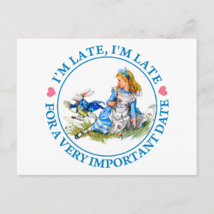 Carte Postale Le Lapin Blanc Se Rousse Par Alice Au Pays Des Mer