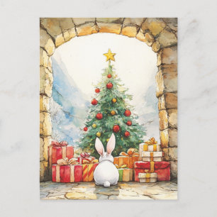 Carte Postale Le lapin de Noël