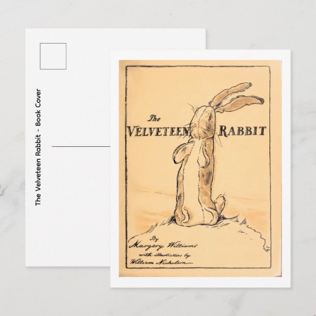 Carte Postale  Le Lapin de Velours - Couverture de livre  (Devant / Derrière)