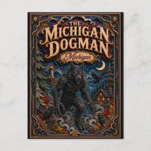 Carte Postale Le Légendaire Chien du Michigan Popcut Legends