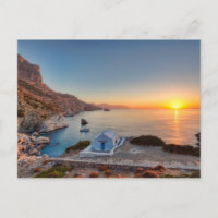 Le lever du soleil de la célèbre Agia Anna à Amorg