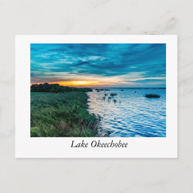 Carte Postale Le lever du soleil du lac Okeechobee (Devant)