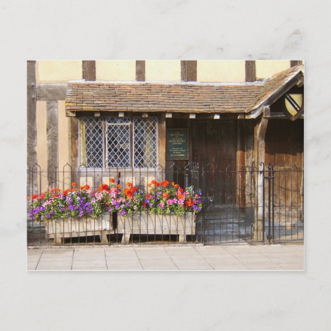 Carte Postale Le lieu de naissance de William Shakespeare (Devant)