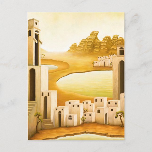 Carte Postale "Le lieu" - Moyen-Orient / Orient Desert Peinture (Devant)