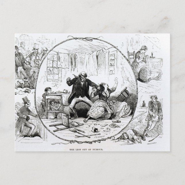 Carte Postale Le Lion hors d'Humour (Devant)