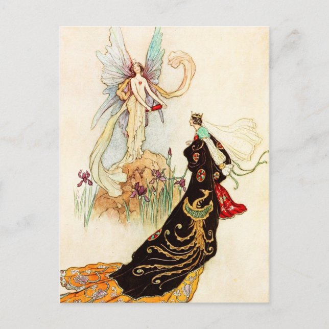 Carte Postale Le livre des fées : Le papillon (Devant)