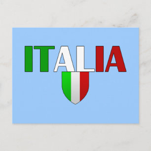 Carte Postale Le logo italien drapeau de l'Italie bouclier pour