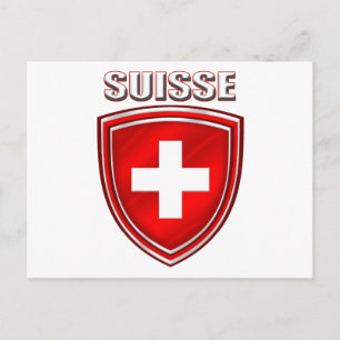 Carte Postale Le logo suisse emblème emblème drapeau de la Suiss