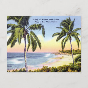 Carte Postale Le long de Florida Keys vintage