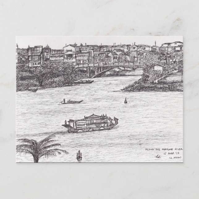 Carte Postale Le long de la rivière des parfums (Devant)