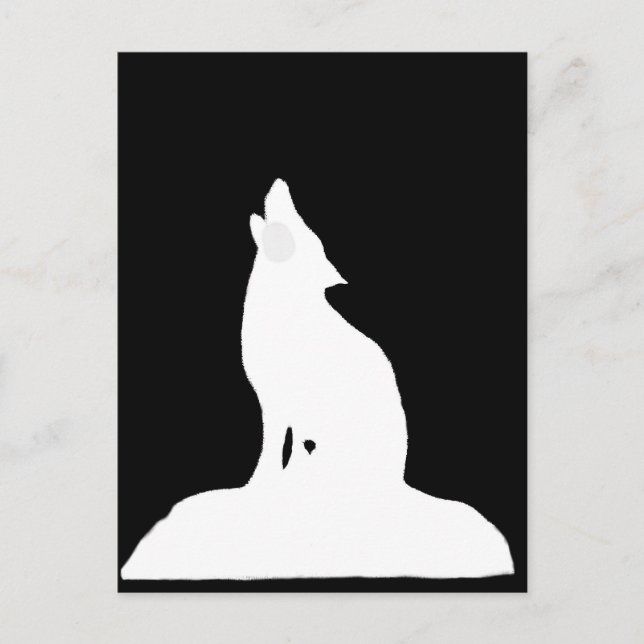 CARTE POSTALE LE LOUP DE NUIT (Devant)