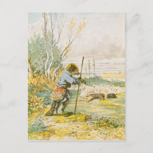 Carte Postale Le loup en berger