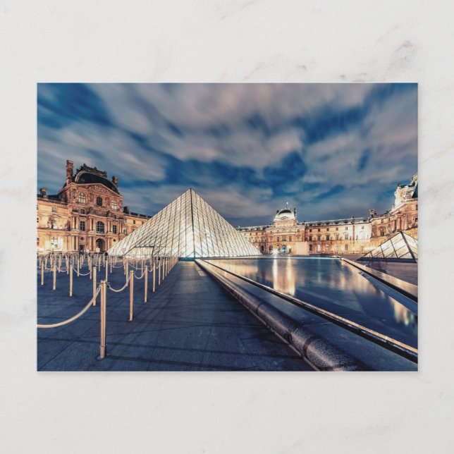 Carte Postale Le Louvre de nuit (Devant)