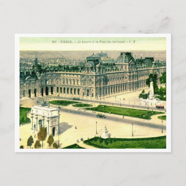 Carte Postale Le Louvre, Paris, France Vintage (Devant)