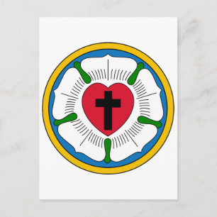 Carte Postale Le lutheranisme Rose Luther Martin Luther