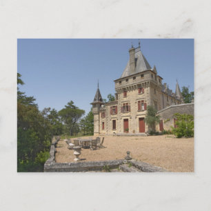 Carte Postale Le magnifique Château de Pressac et jardin