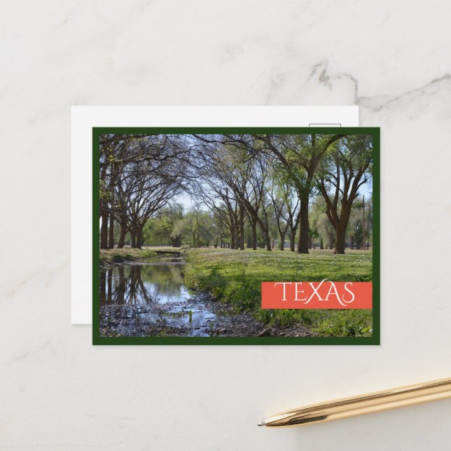 Carte Postale Le magnifique parc du Texas (Devant/Arrière en situation)