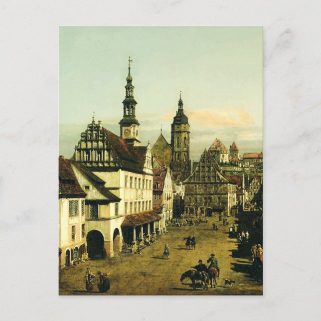 Carte Postale Le marché à Pirna par Bernardo Bellotto (Devant)