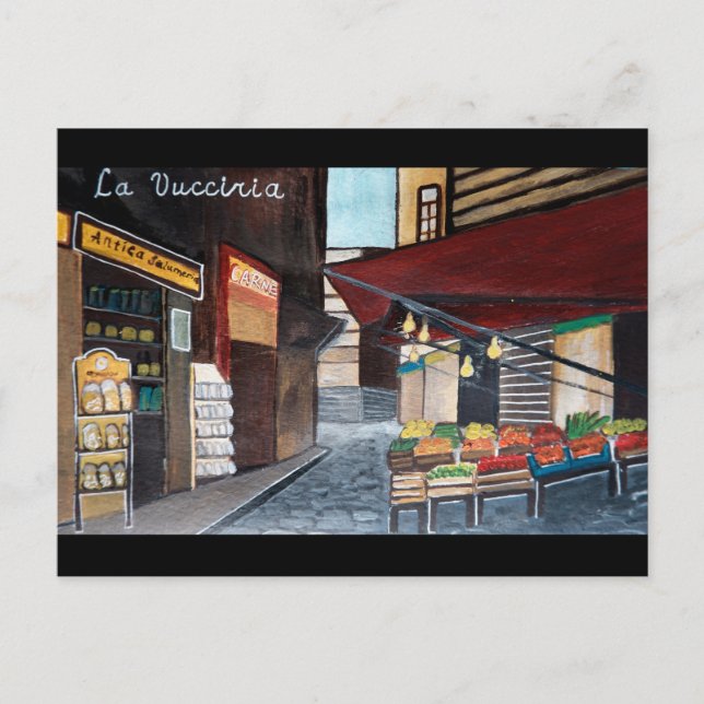 Carte Postale Le marché de Palerme Vucciria. Italie (Devant)