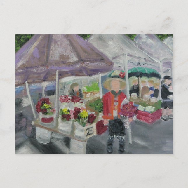 CARTE POSTALE LE MARCHÉ DES AGRICULTEURS (Devant)