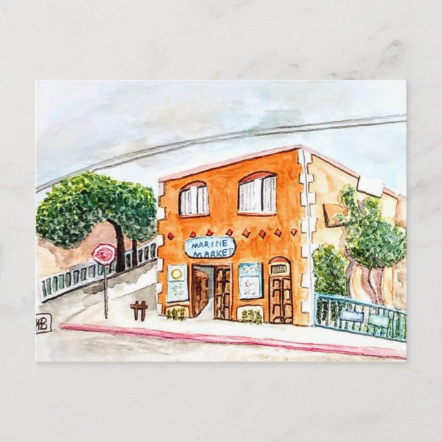 Carte Postale Le marché maritime (Devant)