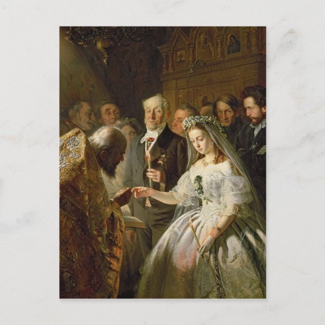 Carte Postale Le mariage arrangé, 1862 (Devant)