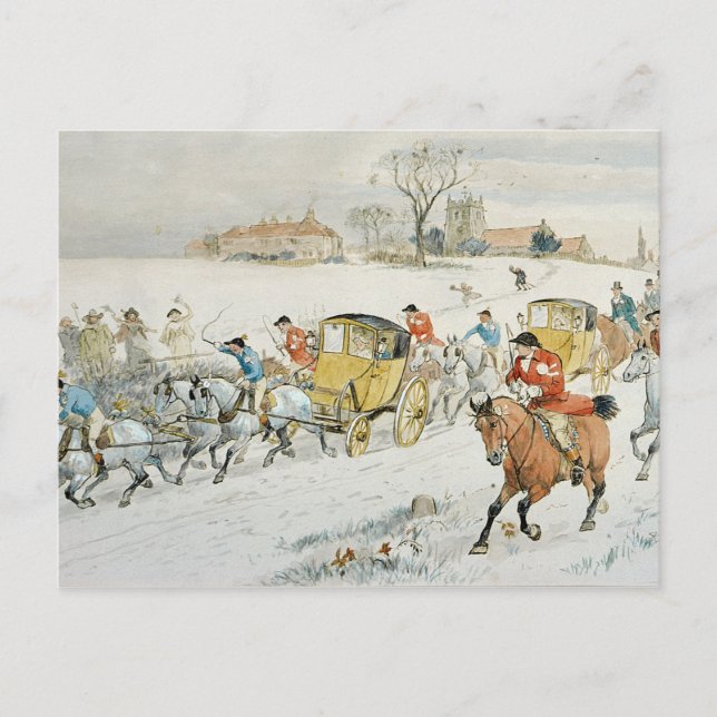 Carte Postale Le Mariage de Diana Wood : retour de l'église (Devant)