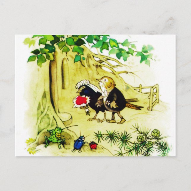 Carte Postale Le Mariage des oiseaux (Devant)