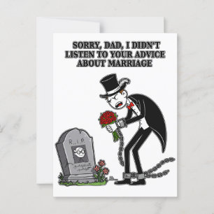 Carte Postale le mariage est stupide ensemble