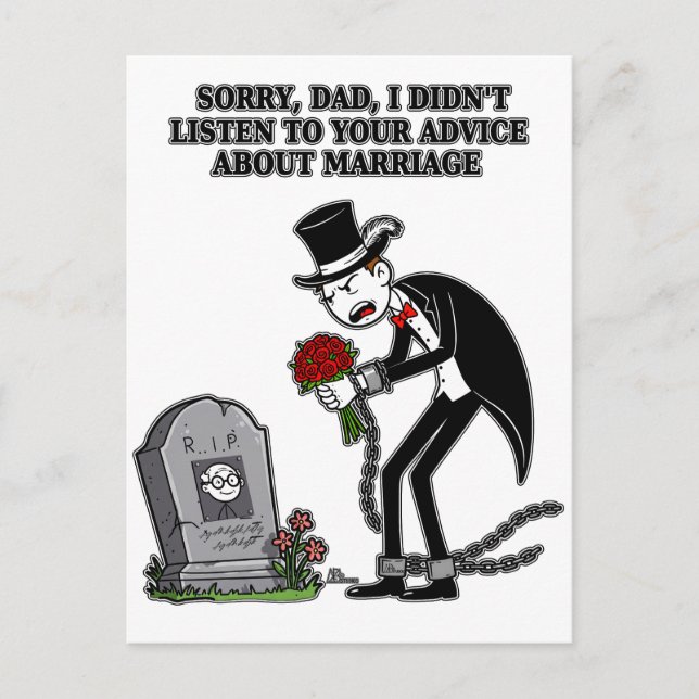 Carte Postale le mariage est stupide ensemble (Devant)