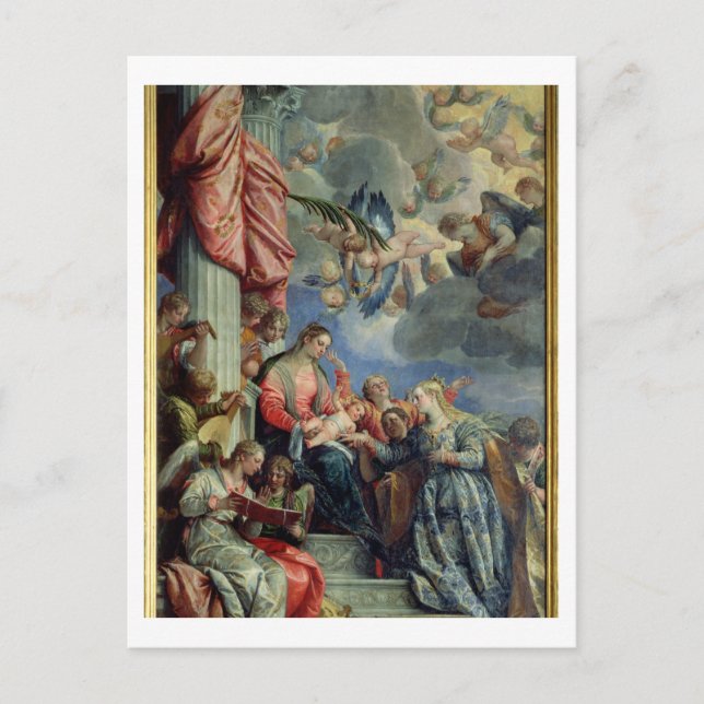 Carte Postale Le mariage mystique de Sainte Catherine (Devant)