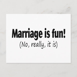 Carte Postale Le mariage n'est pas vraiment amusant