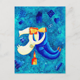 Carte Postale Le Mariage Peinture d'Art Contemporain